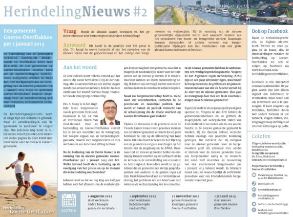 Herindelingsnieuws #2 met interview stuurgroepvoorzitter S. Stoop