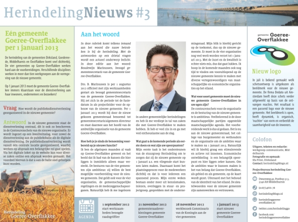 Herindelingsnieuws #3 met interview nieuwe gemeentesecretaris