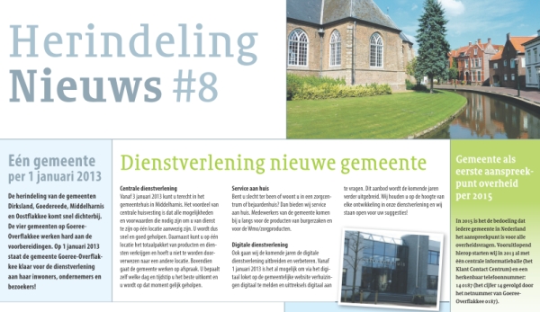 Dienstverlening nieuwe gemeente