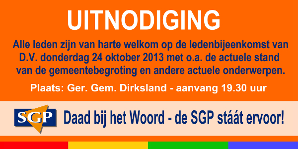 [UITNODIGING] Ledeninformatieavond (Begroting 2014)