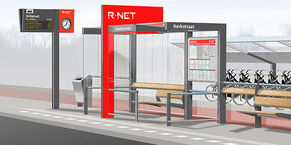 Werkzaamheden haltes voor R-net bussen Goeree-Overflakkee