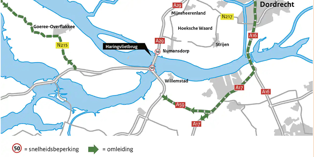 Maatregelen Haringvlietbrug 2 weken uitgesteld