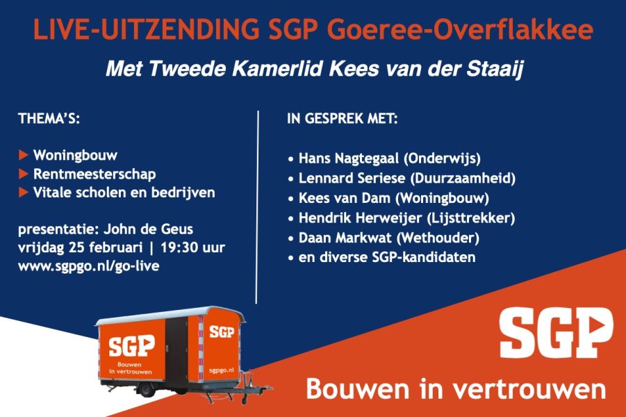 Live-uitzending SGP GO