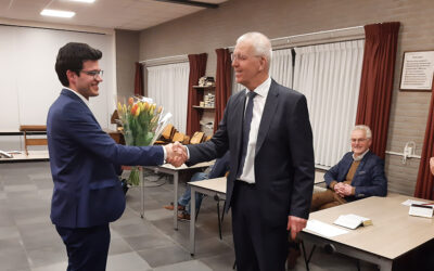 Sander Nipius bedankt voor zijn actieve bijdrage afd. Oostflakkee