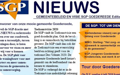 SGP NIEUWS Goedereede met actuele thema’s huis-aan-huis