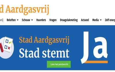 77,6% stemt vóór aardgasvrij Stad aan ‘t Haringvliet