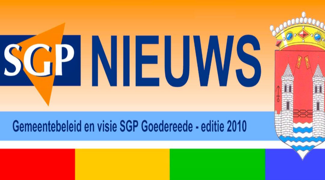 Kleurrijke SGP NIEUWS informeert burgers Goedereede